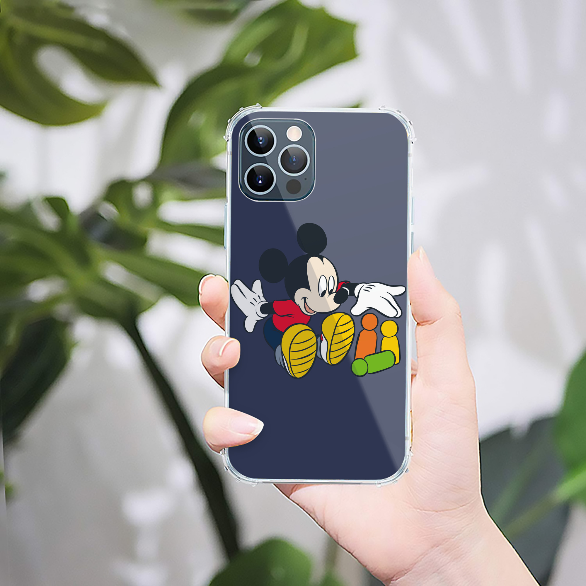 （画像用） ミッキーマウス Mickey Mouse 【iPhone 12シリーズ対応】透明スマホケース（クリアソフトケース）